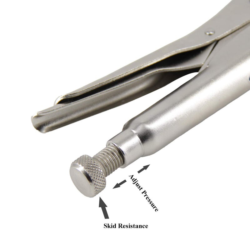 GOSWIFT 12-inch Heavy Duty Locking Pliers, Chrome Vanadium Steel, Curved Jaw Locking Pliers - Image 4